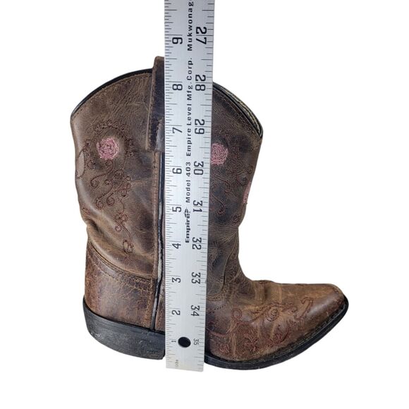 Smoky Mountain Leather Boots Cowboy Western Floral Pattern Kids Girls 11.5 R - Picture 11 of 11